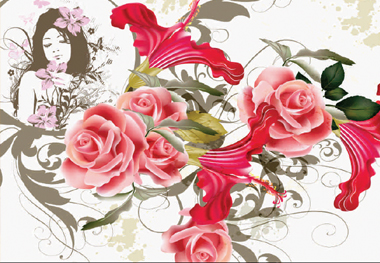 abstract flower art